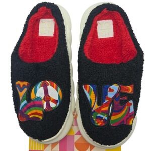 Yoki Women's LOVE Black Red Winter Slippers Easton-21 Size 9/10 L